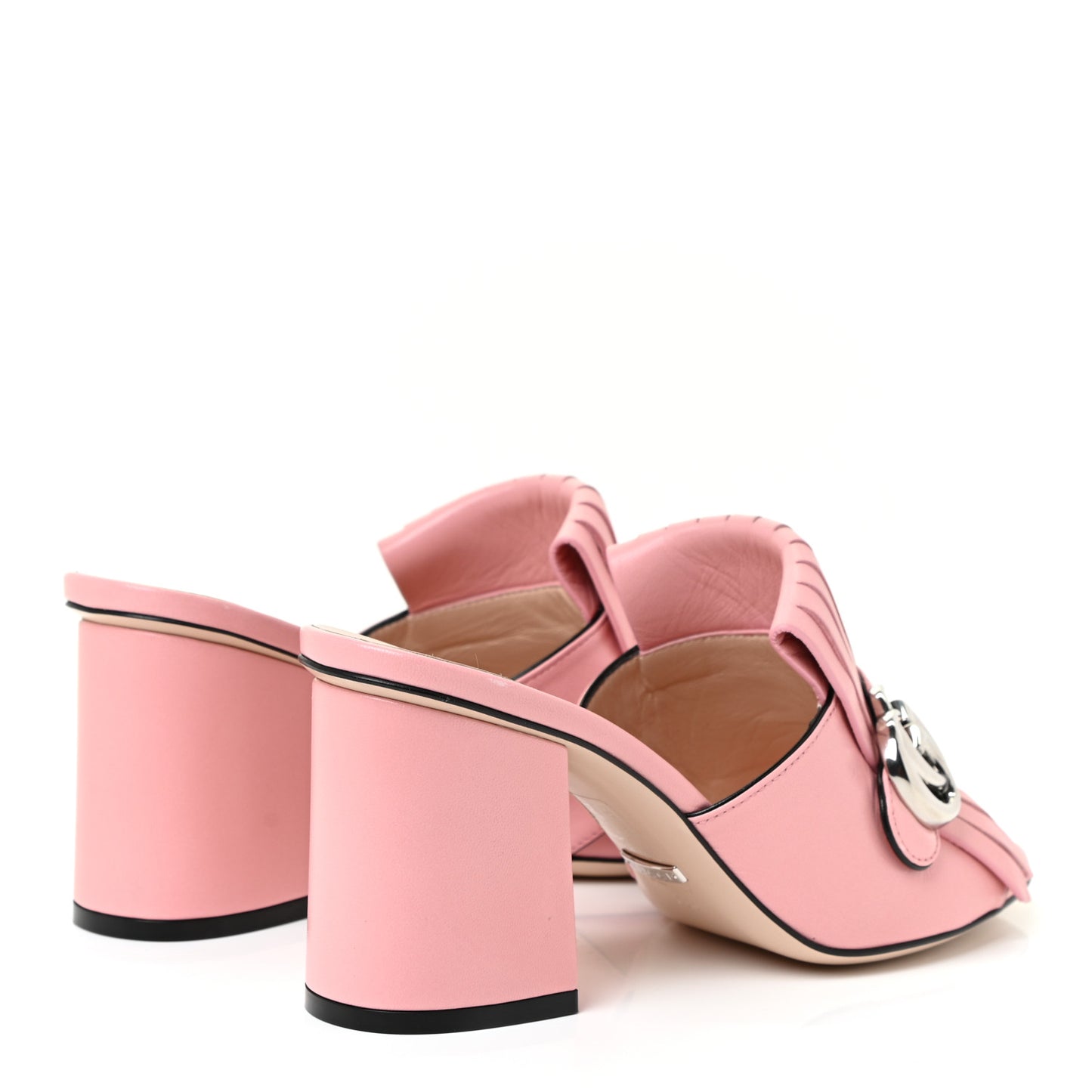 Malaga Kid GG Marmont Fringe 75mm Slide Sandals 38 Wild Rose