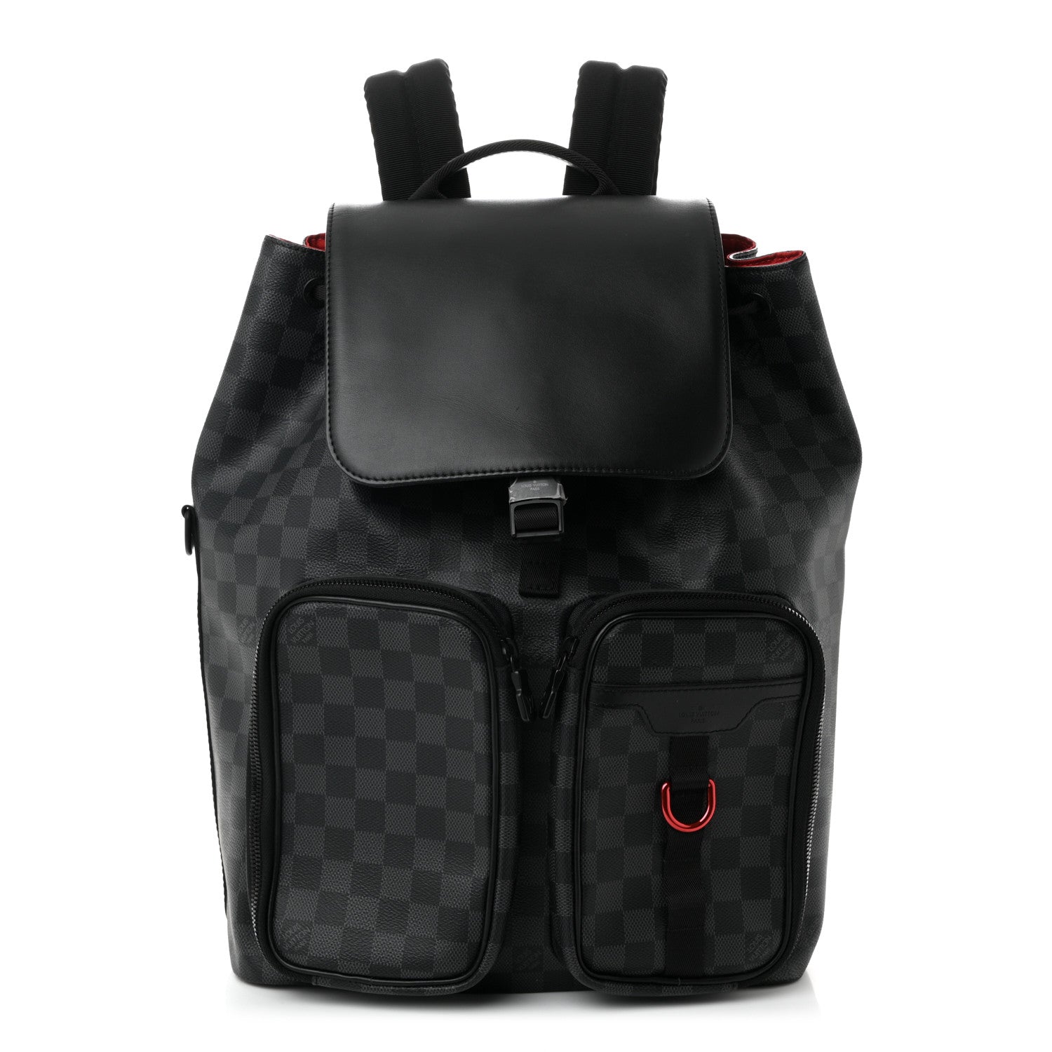 Louis Vuitton Damier Graphite Utility Backpack Red 1 of 9
