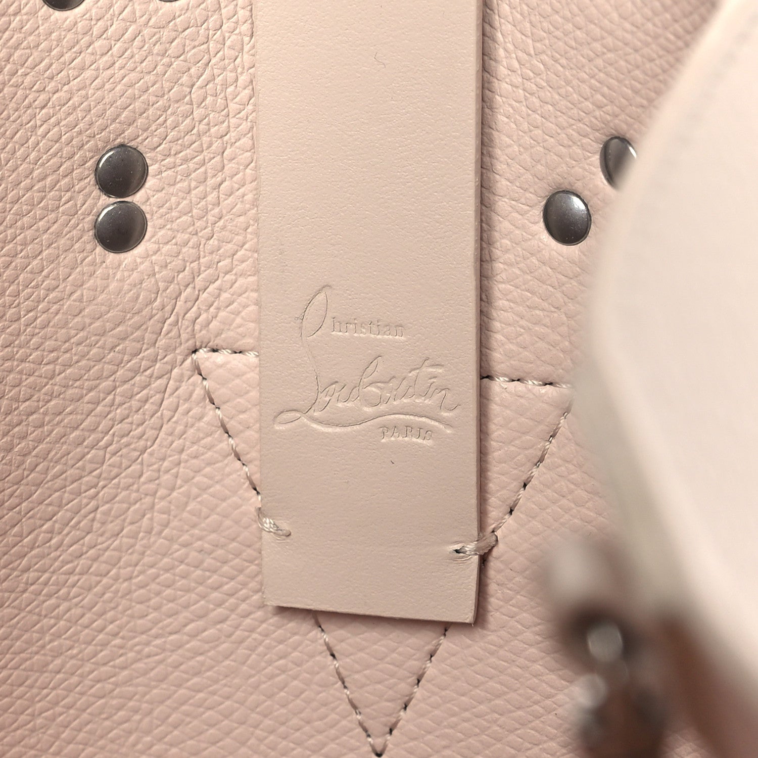 Christian Louboutin Calfskin Spiked Mini Cabachic Mini Bucket Bag Leche 6 of 8