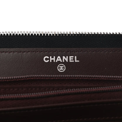 Chanel Caviar Quilted Large Gusset Zip Around Wallet Black 6 of 9