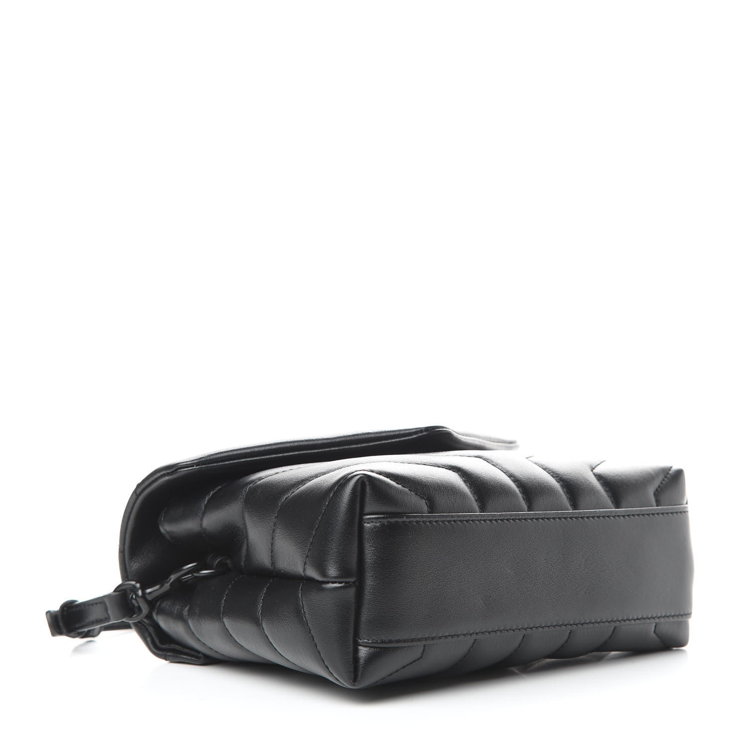 Saint Laurent Calfskin Y Quilted Monogram Toy Loulou Crossbody Bag Black 4 of 10
