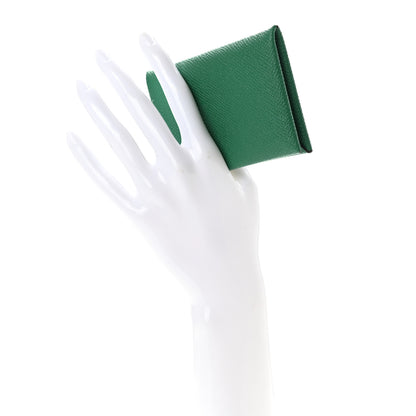 Hermes Epsom Calvi Card Case Vert Vertigo 2 of 5