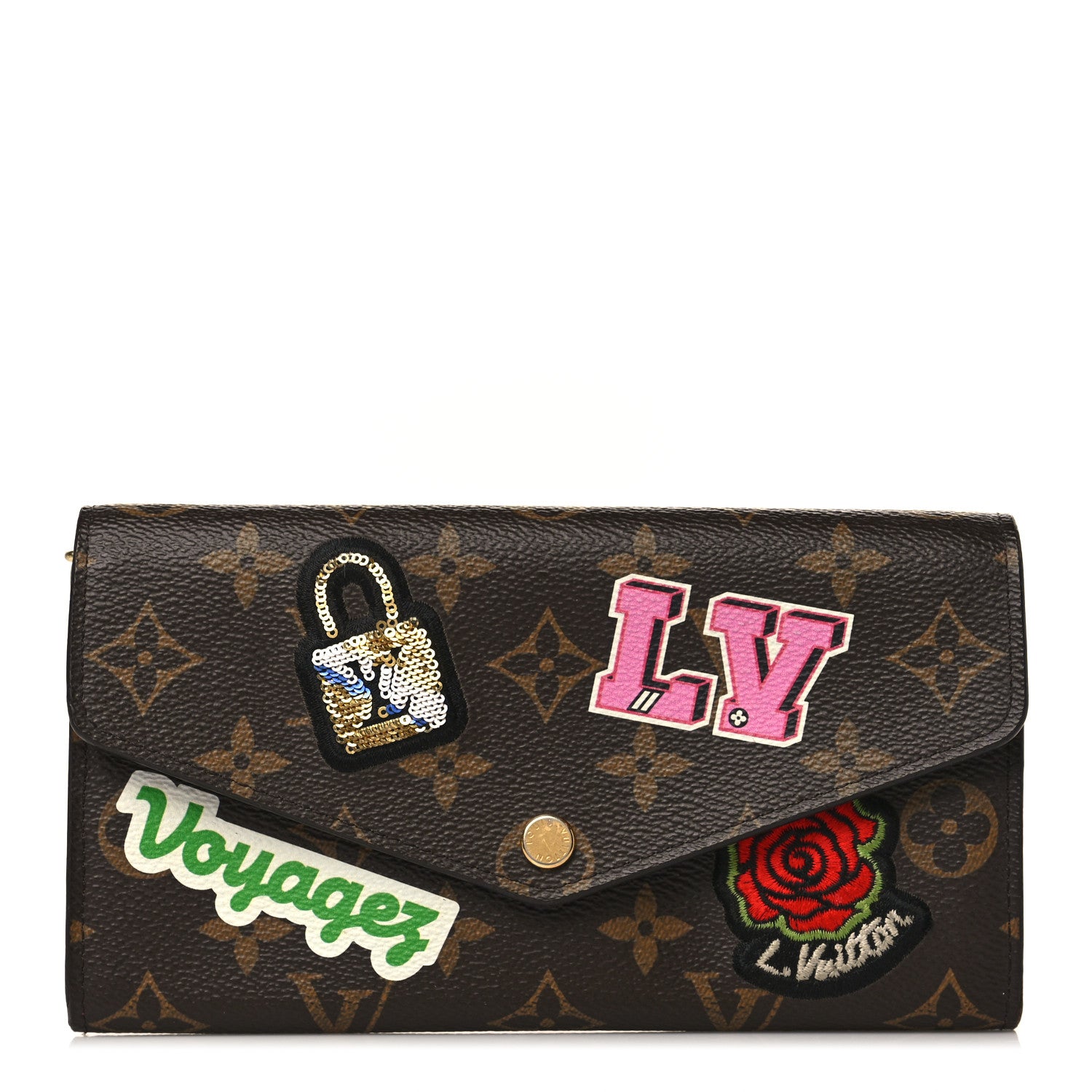 Louis Vuitton Monogram Travel Stickers Sarah Wallet 1 of 8
