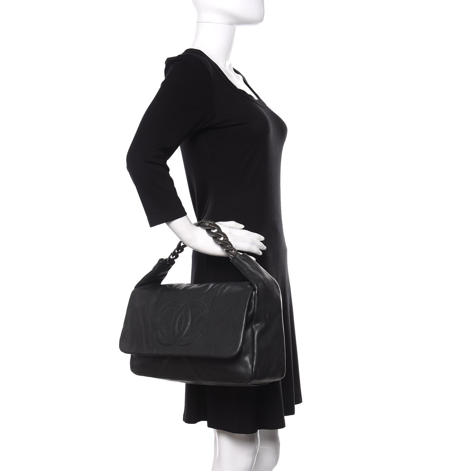 Chanel Caviar 31 Flap Shoulder Bag Black 2 of 11