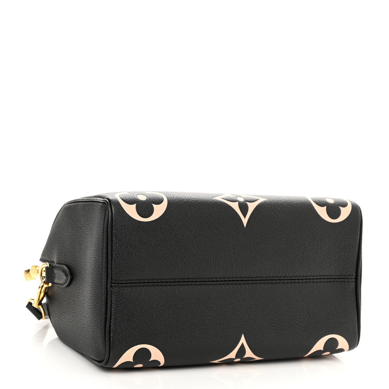 Louis Vuitton Empreinte Monogram Giant Speedy Bandouliere 25 Black Beige 4 of 10