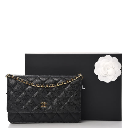 Chanel Caviar Quilted Wallet On Chain WOC Black 9 of 9