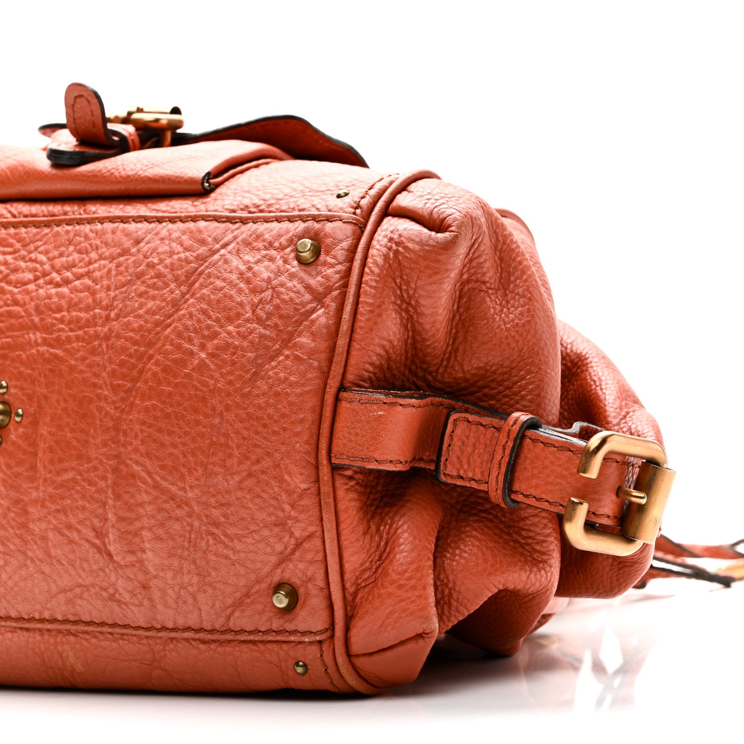 Chloe Calfskin Paddington Front Pocket Tote Whiskey 1778178