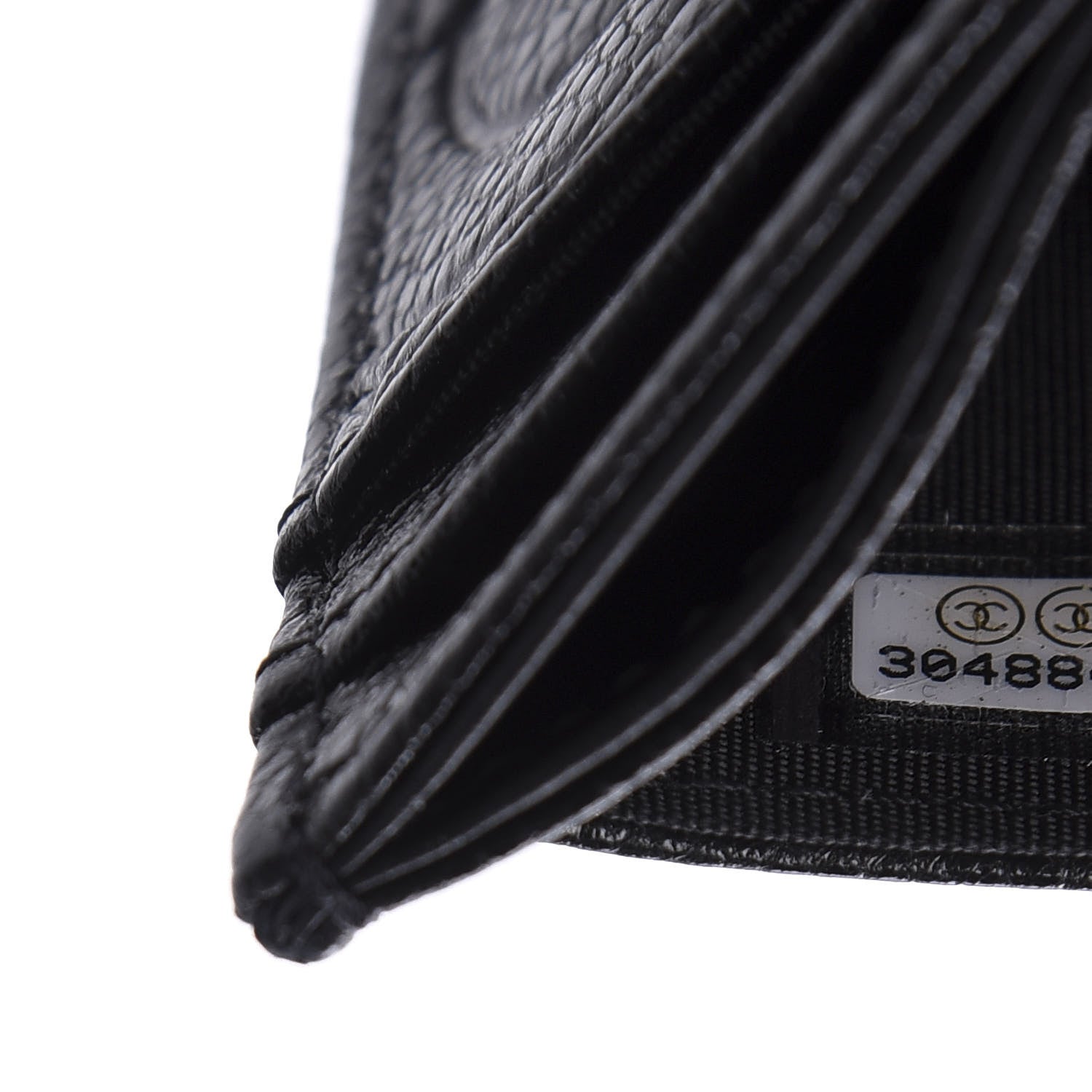 Chanel Caviar Camellia Embossed Card Holder Black 9 of 10