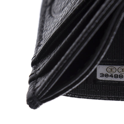 Chanel Caviar Camellia Embossed Card Holder Black 9 of 10