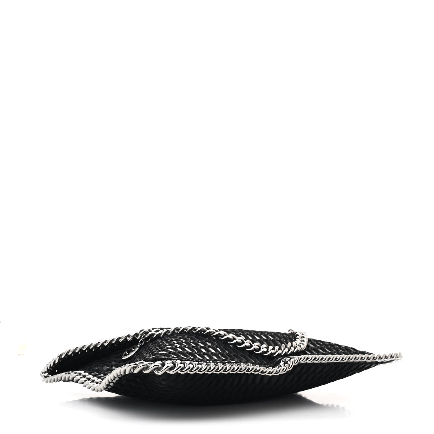 Stella McCartney Patent Net Fold Over Falabella Clutch Black 3 of 8