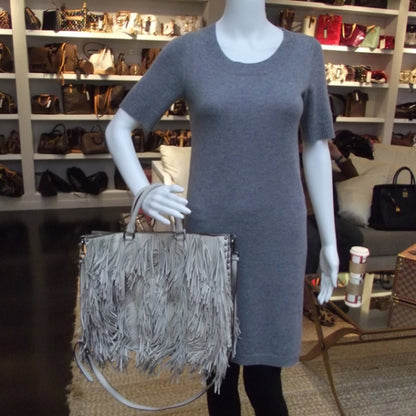 Prada Nappa Fringe Tote Cera 2 of 11
