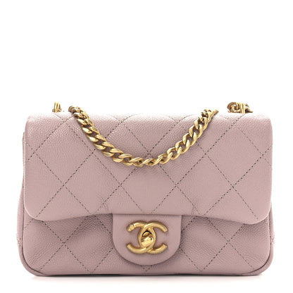Chanel Caviar Quilted Mini Rectangular Sweetheart Flap Lilac 1 of 11