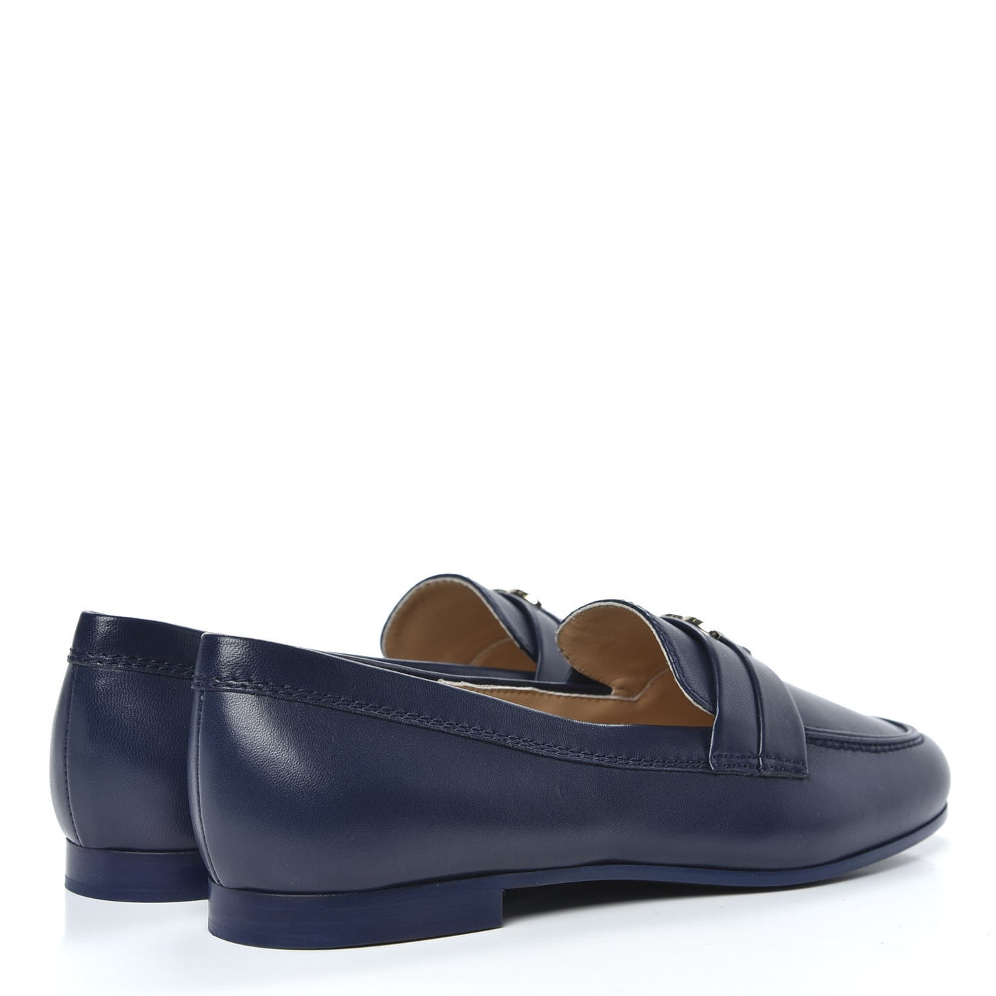 Lambskin CC Loafers 35.5 Navy