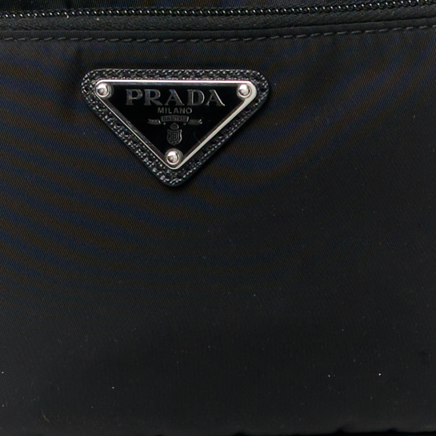 Prada Re-Nylon Vela Saffiano Pocket Double Zip Shoulder Bag Black 10 of 12