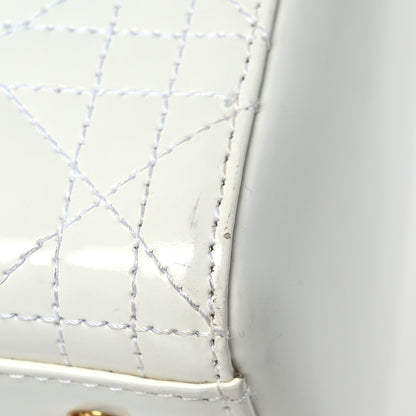 Christian Dior Glazed Calfskin Cannage Medium Lady Dior White 11 of 23