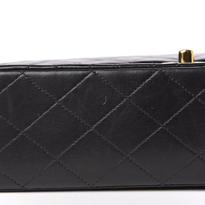Chanel Lambskin Quilted Medium Double Flap Black 10 of 14