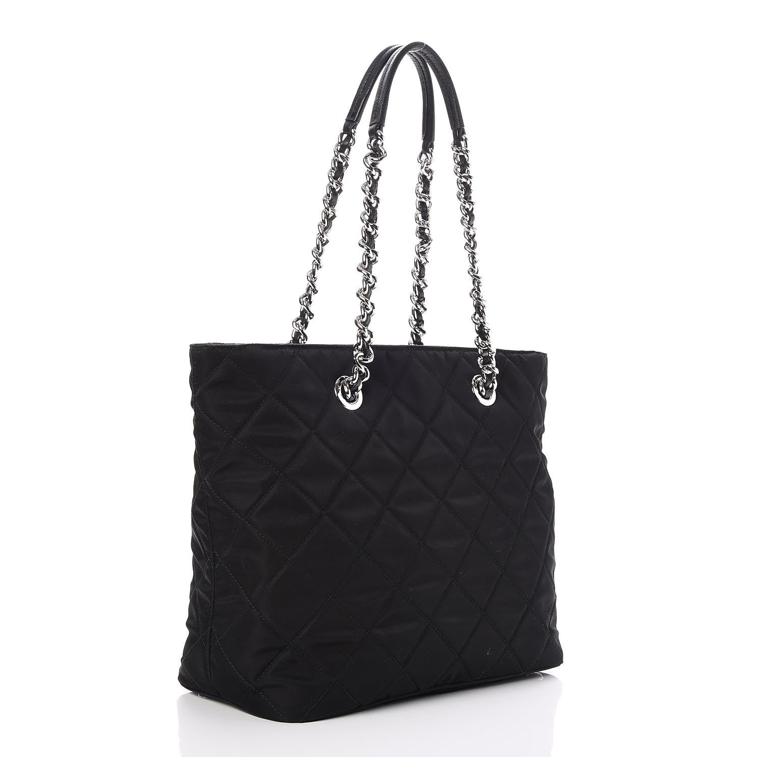 Prada Nylon Tessuto Impuntu Quilted Tote Black 3 of 8