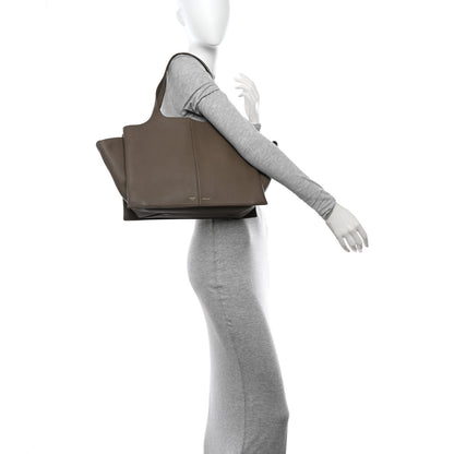 Celine Baby Grained Calfskin Medium Tri-Fold Bag Taupe 2 of 11