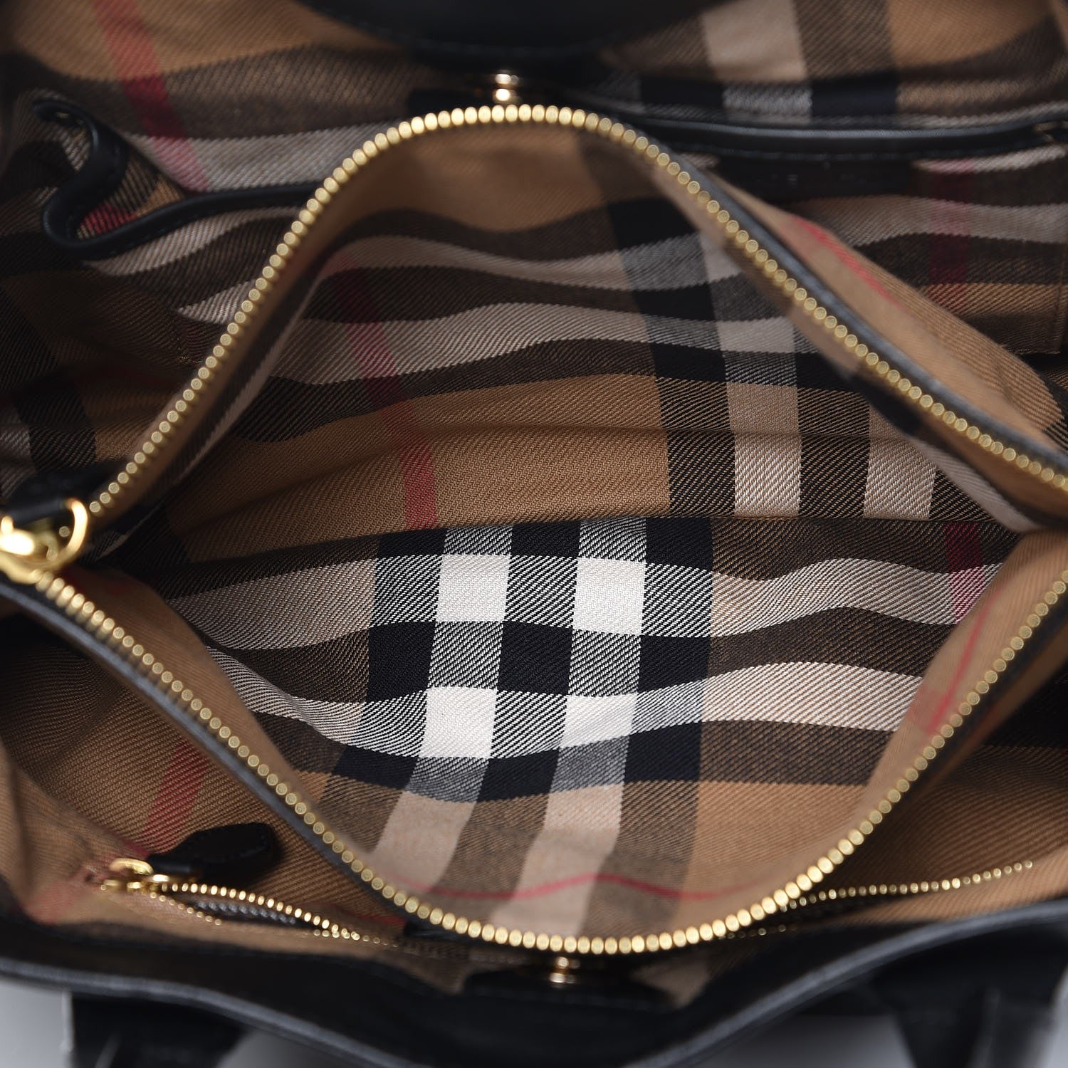 Burberry Smooth Calfskin Medium Banner Tote Black 7 of 13