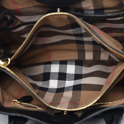 Burberry Smooth Calfskin Medium Banner Tote Black 7 of 13