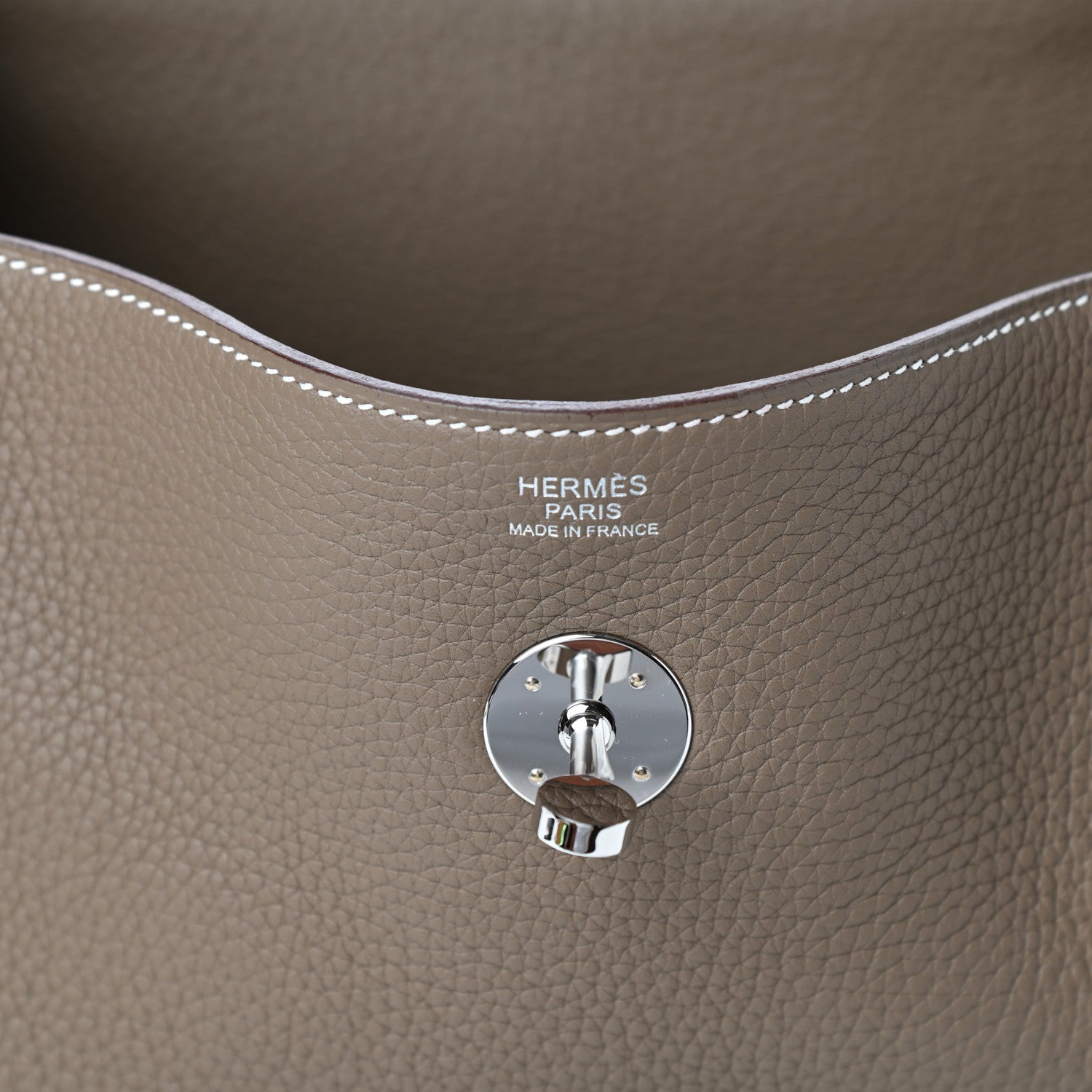 Hermes Taurillon Clemence Lindy 30 Etoupe 6 of 10