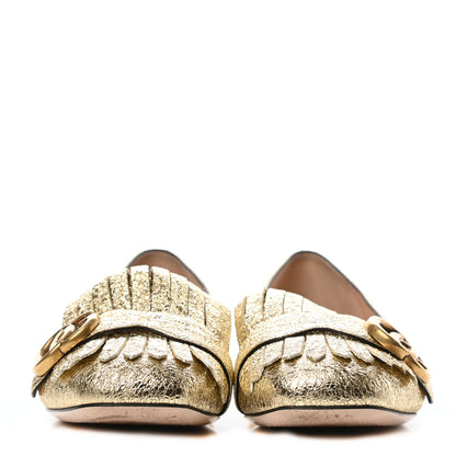 Gucci Galassia GG Marmont Fringe Flats 39 Platino 2 of 9