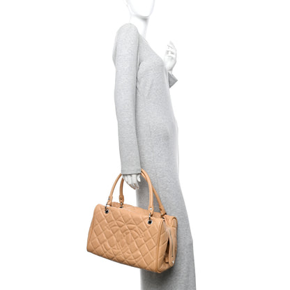 Chanel Caviar Quilted Timeless Bowler Beige 2 of 15