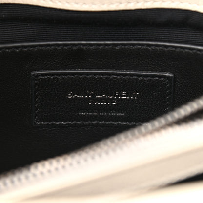Saint Laurent Sheepskin Matelasse Chevron Monogram Medium College Bag Vintage Blanc 7 of 13