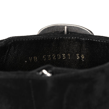 Saint Laurent Suede Joplin 50 Buckle Booties 39 Black 8 of 9