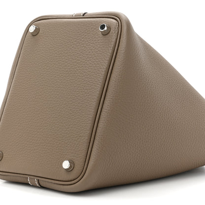 Hermes Taurillon Clemence Picotin Lock 18 PM Etoupe 9 of 11