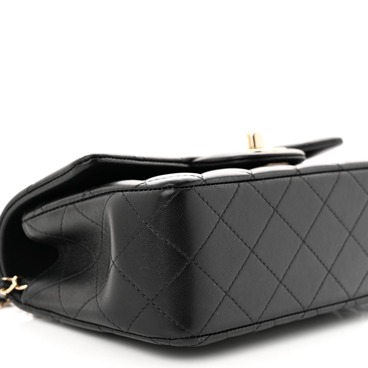 Chanel Lambskin Quilted Mini Top Handle Rectangular Flap Black 9 of 11