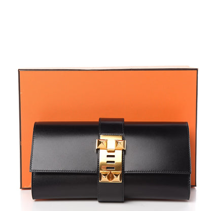 Hermes Tadelakt Medor 23 Clutch Black 8 of 8