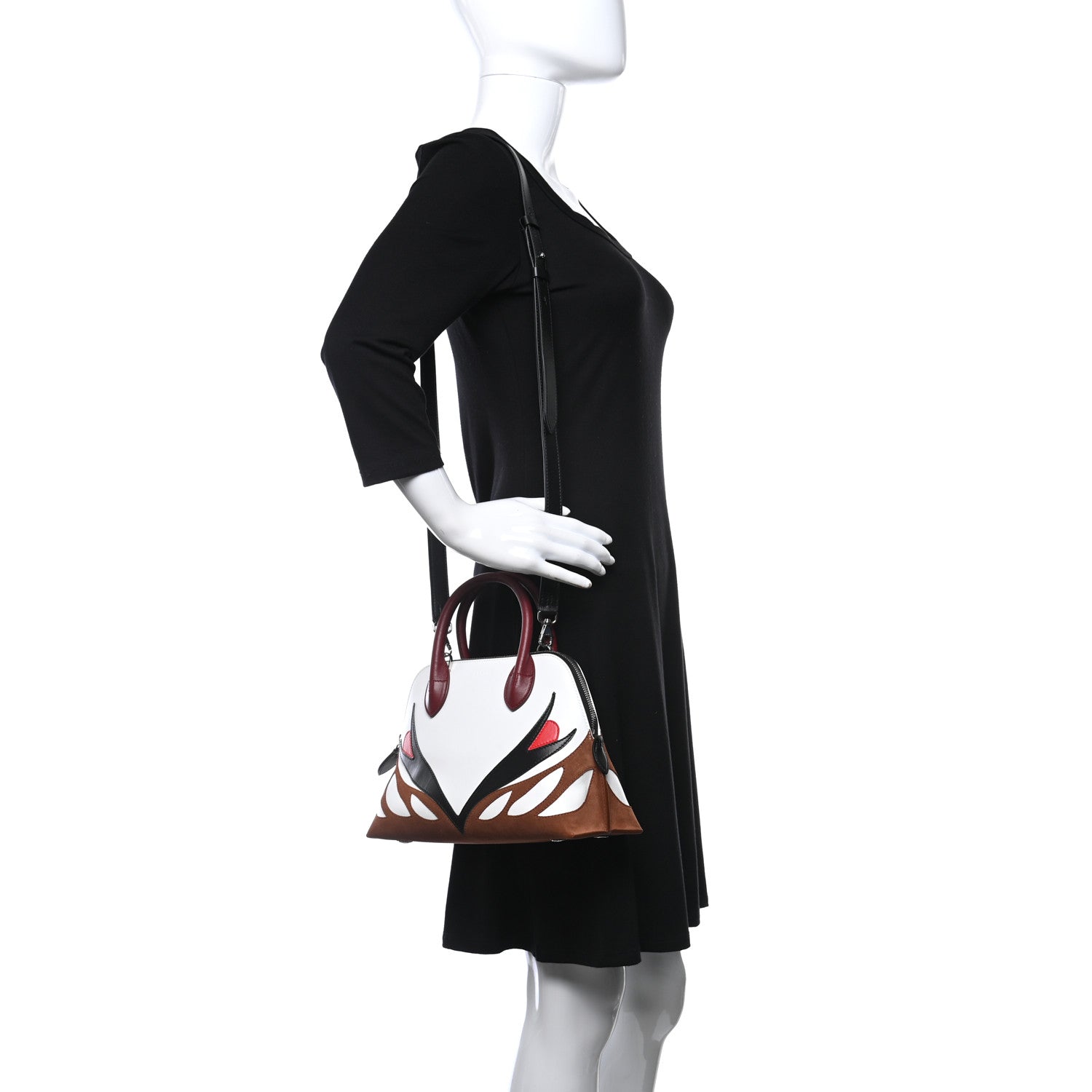 Lanvin Calfskin Suede Parrot Magot Tote Red 2 of 8