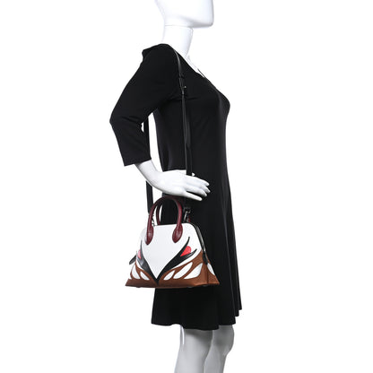 Lanvin Calfskin Suede Parrot Magot Tote Red 2 of 8