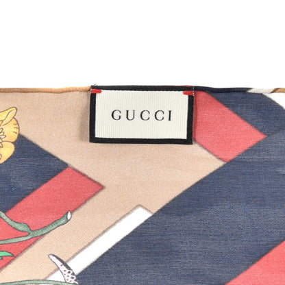 Gucci Silk Flora Snake Scarf Multicolor 3 of 4
