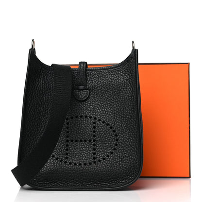 Hermes Taurillon Clemence Evelyne TPM Black 10 of 10
