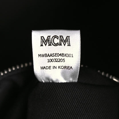 MCM Calfskin Ottomar Monogram Essential Boston Bag Black 7 of 9