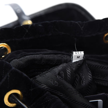 Prada Velluto Velvet Impunture Corsaire Backpack Black 9 of 10