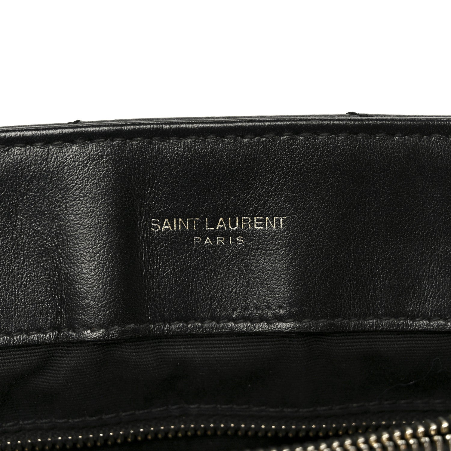 Saint Laurent Grain de Poudre Calfskin Y Quilted Monogram Medium Loulou Chain Satchel Black 6 of 11
