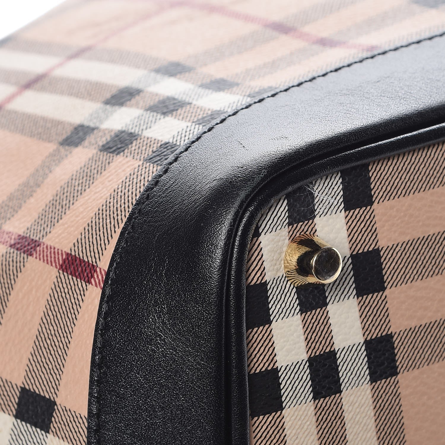 Burberry Haymarket Check Medium Golderton Tote Black 11 of 14