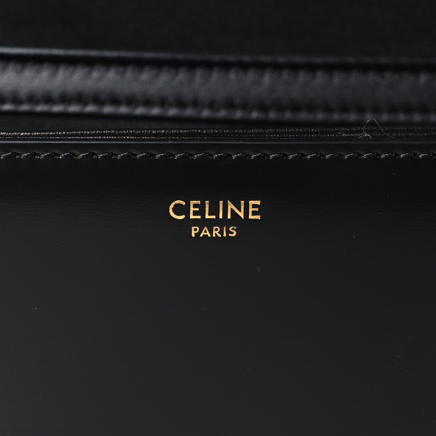 Celine Shiny Calfskin Teen Triomphe Black 6 of 9