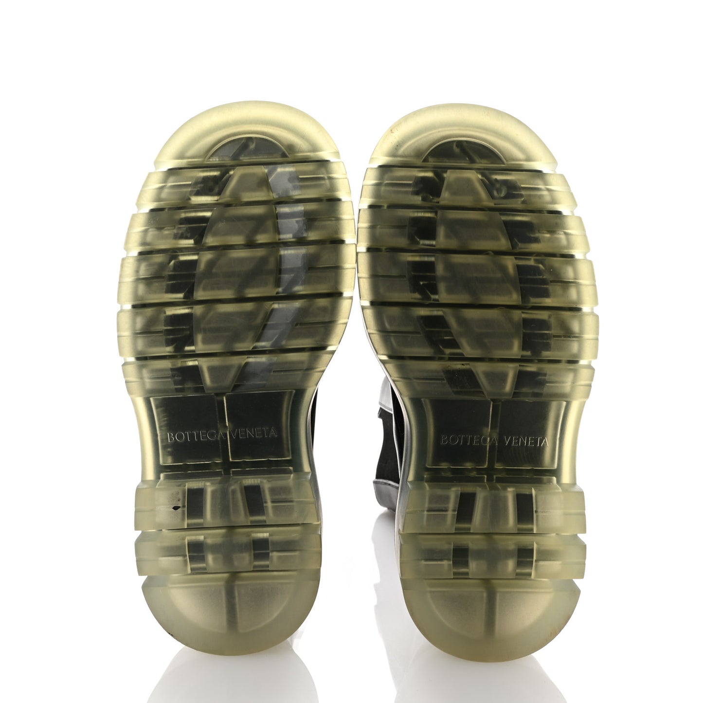 Calfskin The Tire Chelsea Boots 36 Black Clear