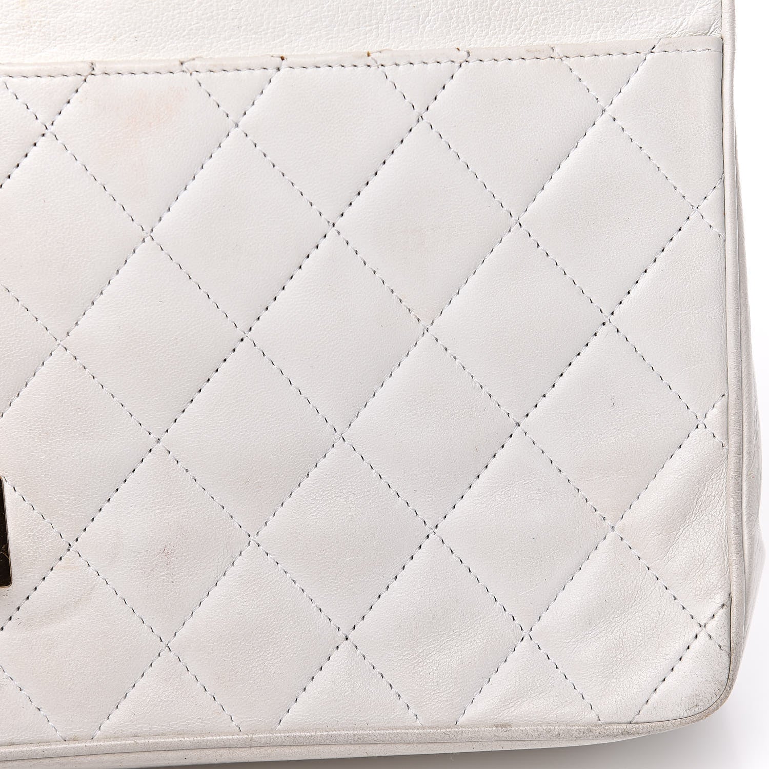 Chanel Lambskin Quilted Medium Double Flap White 12 of 27