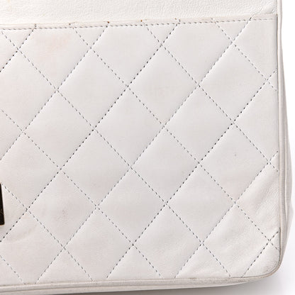 Chanel Lambskin Quilted Medium Double Flap White 12 of 27