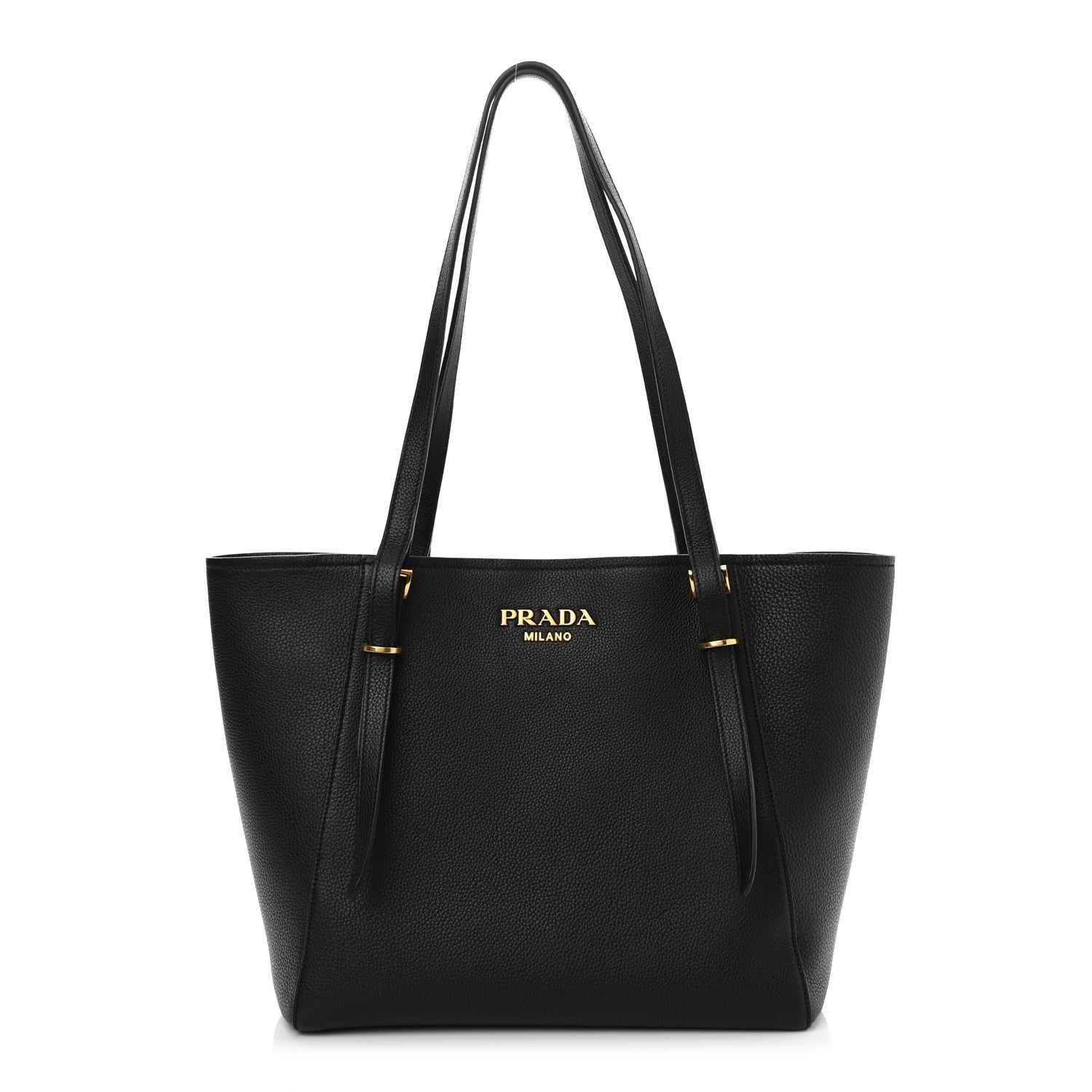 Prada Vitello Daino Tote Black 1 of 13