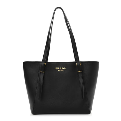 Prada Vitello Daino Tote Black 1 of 13