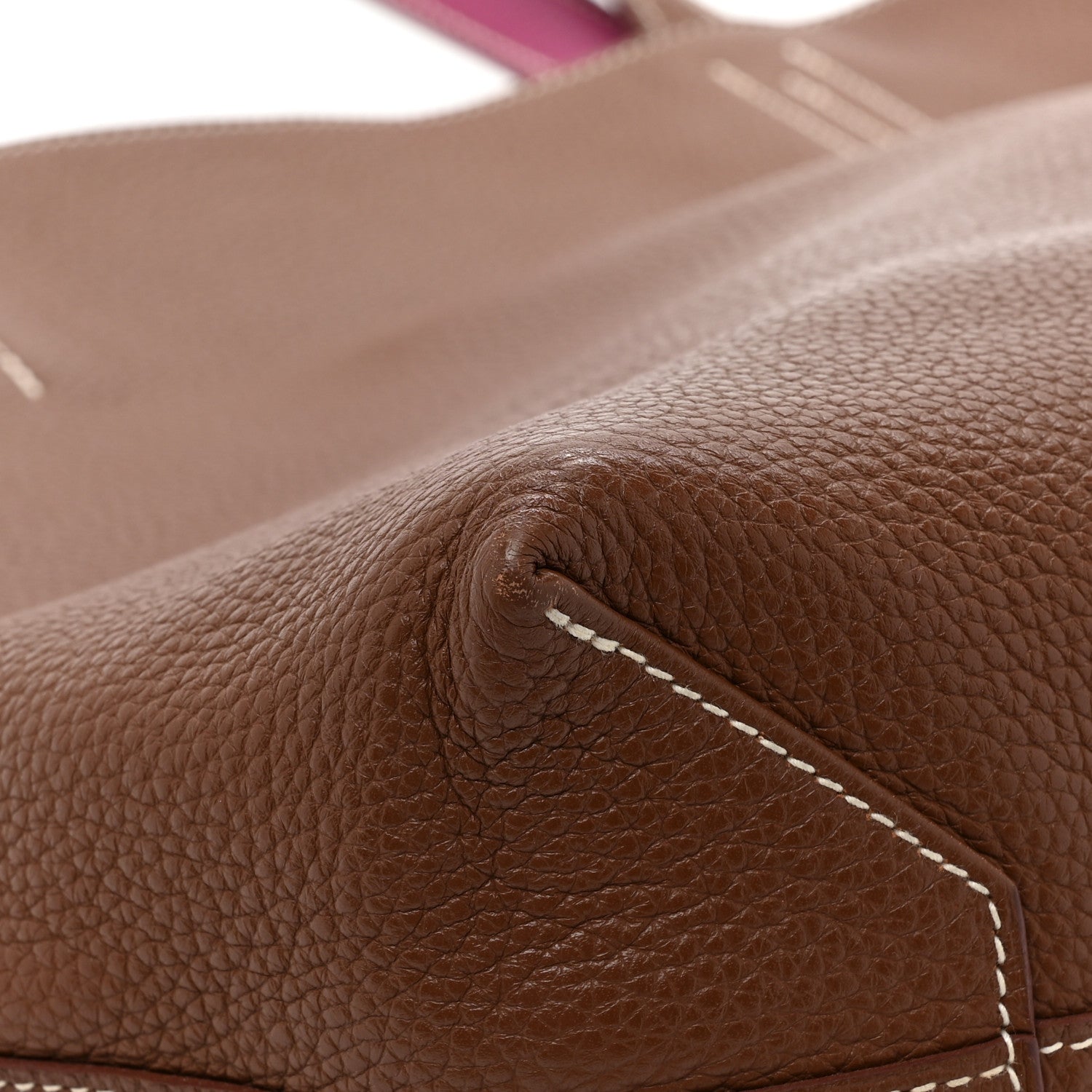 Hermes Taurillon Clemence Double Sens 36 Reversible Tote Marron Tosca 16 of 20