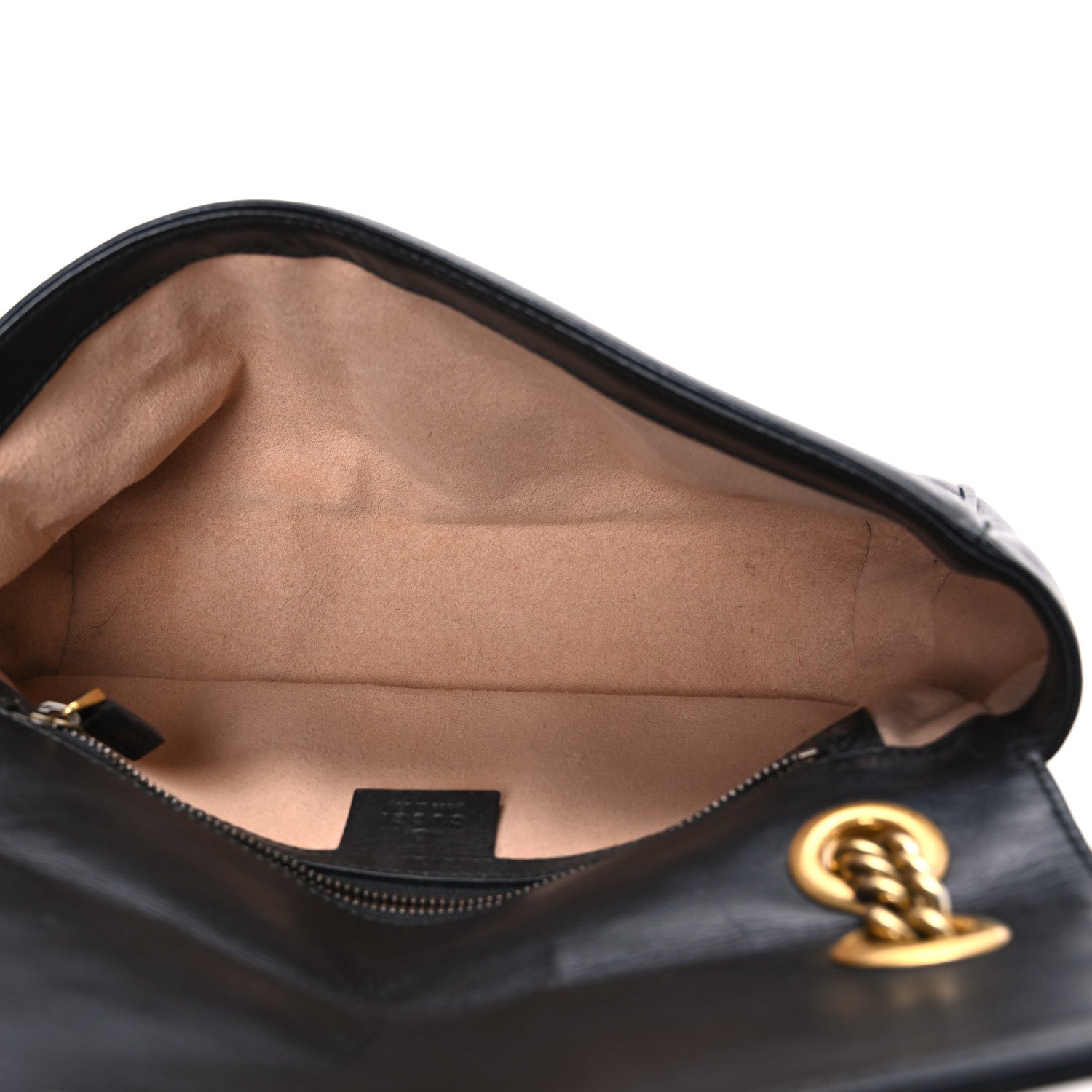 Gucci Calfskin Matelasse Small GG Marmont Shoulder Bag Black 5 of 11