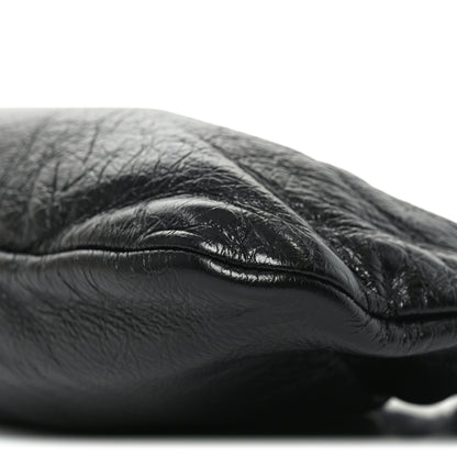 Saint Laurent Calfskin Pac Ruched Hobo Black 10 of 10