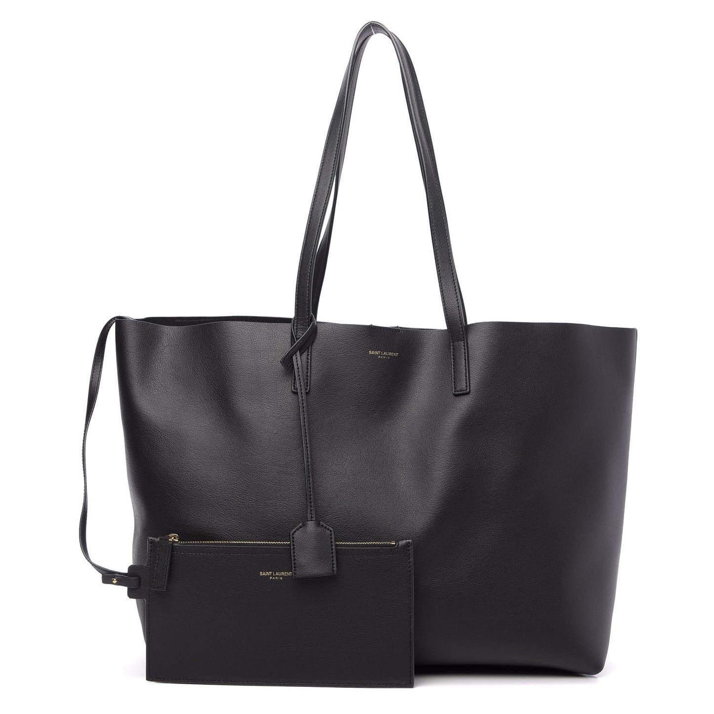 Calfskin Large Shopping Tote Black